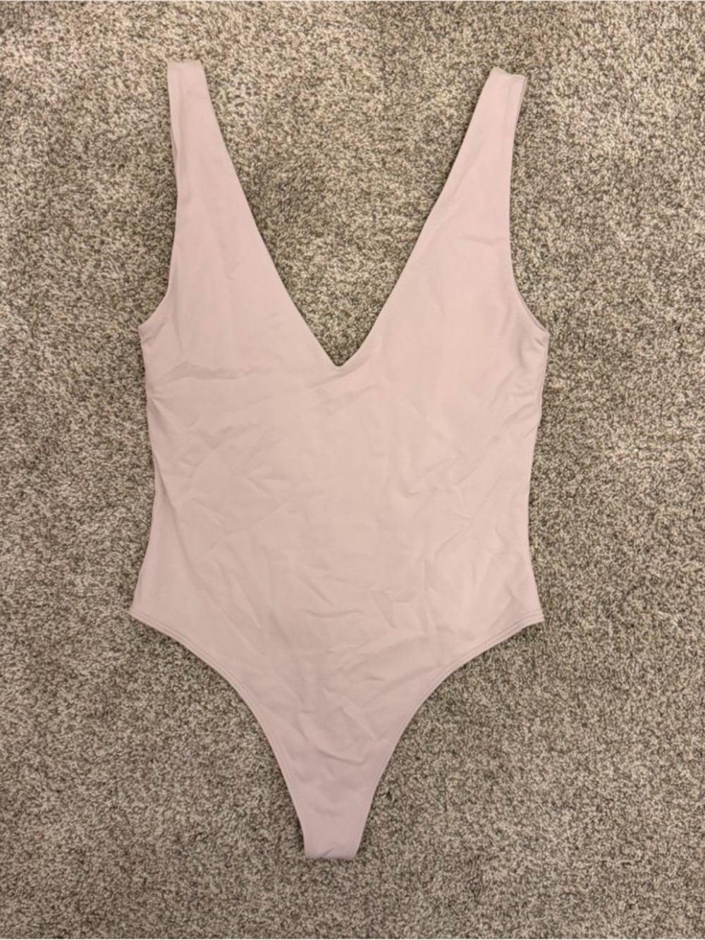 Aritzia Babaton Light Pink Bodysuit with Deep V